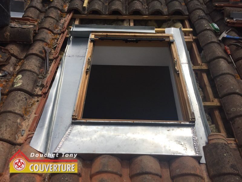 Zinguerie, Abergement Velux zinc